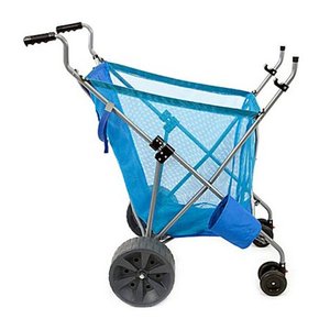 lot 2548 image: Seina Steel Framed Collapsible Versatile Garden Cart Beach Sand Cruiser, Blue