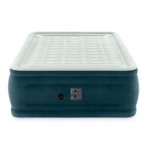 lot 2556 image: Intex 24in Queen Dura-beam Dream Lux Pillow-Top Airbed Mattress with Internal Pump