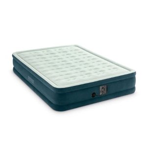 lot 2557 image: Intex Queen 15in DuraBeam Dream Lux Airbed Mattress with Built-in Pump