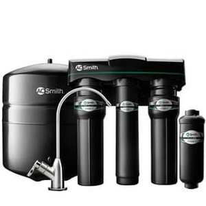 lot 2562 image: A.O. Smith Clean Water Filter with RO Boost Brushed Nickel Faucet