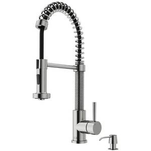 lot 2609 image: Vigo Pull-Out Spray Kitchen Faucet with Soap Dispenser