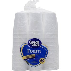 lot 2622 image: Great Value 16 oz Foam Cups, 240 count