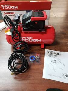 lot 2639 image: Hyper Tough 3-Gallon Air Compressor