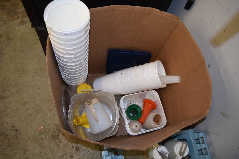 lot 2 image: Box of Misc items Containers