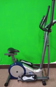 lot 7837 image: Body Max Body Champ 2 in 1 Cardio Dual Trainer  Elliptical Workout and Upright Exercise Bike with Heart Rate, Computer Resistance Exercise Machine  BRM3700