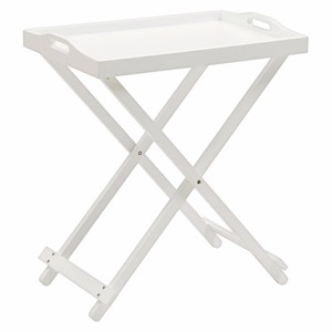 lot 7849 image: Folding Tray Table White - Johar Furniture