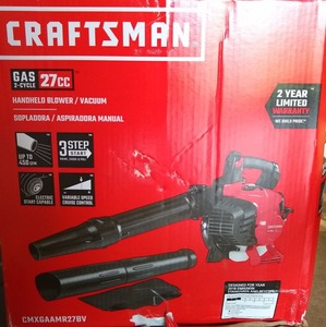 lot 7888 image: Craftsman 27-cc 2-cycle 205-mph 450-cfm Heavy-duty Handheld Gas Leaf Blower
