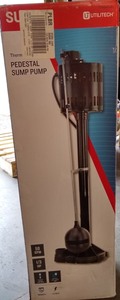 lot 7894 image: Utilitech 0.33-HP 115-Volt Thermoplastic Pedestal Sump Pump