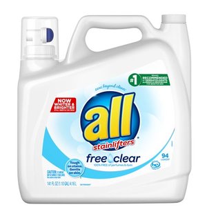 lot 7909 image: All Ultra Free Clear HE Liquid Laundry Detergent - 141oz