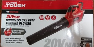 lot 7919 image: Hyper Tough 20V MAX 372CFM Cordless Turbine Blower, HT19-401-003-10