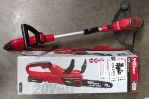 lot 7924 image: Hyper Tough 20V Cordless 10 inch Chainsaw w Hyper Tough 20v Weed Eater