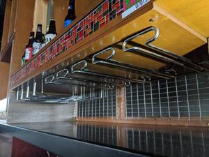 lot 7015 image: (2) Bar Glass Hangers