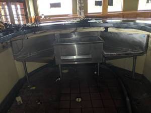 lot 7016 image: Corner Bar Sink, No faucet, Buyer Responsible For Removal