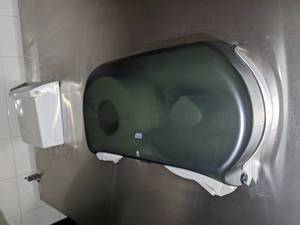 lot 7031 image: (2) Tork Bathroom Tissue Holders, Buyer Responsible For Removal