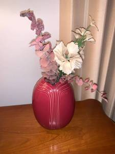lot 6229 image: Plum Colored Vase Location Mantel