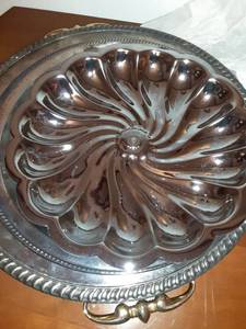 lot 8568 image: Lot of Five Silver Plated Serving Platters