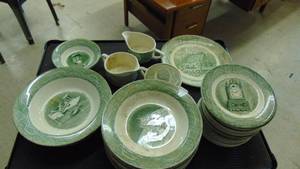 lot 10001 image: China - The Old Curiosity shop - Made in USA - green and white