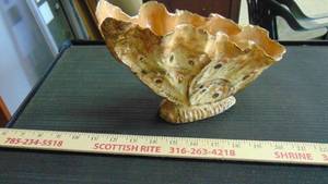 lot 10009 image: old - very detailed fan shaped vase