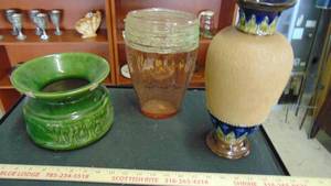 lot 10034 image: Vases - ceramic - glass - enamel