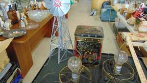 lot 10097 image: windmill - tin - old light fixtures