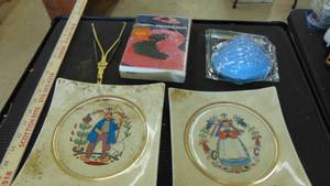 lot 10115 image: wedding plates - old movie