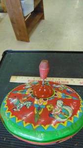 lot 10122 image: vintage metal spinning top toy