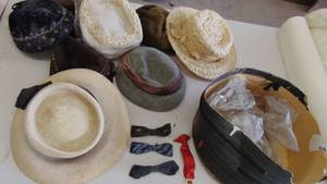 lot 10140 image: vintage hats and bow ties - Shriner masonic