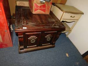 lot 10169 image: square end table wstorage