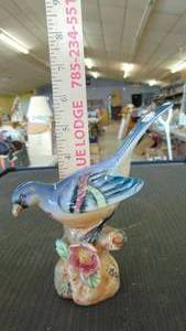 lot 10180 image: blue bird statue