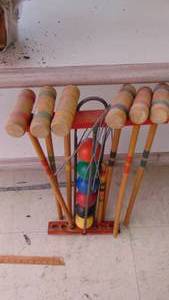 lot 10185 image: old croquet set