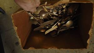 lot 10208 image: box of flatware