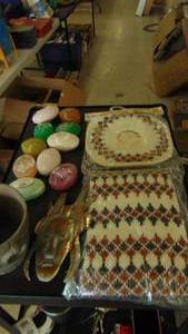 lot 10210 image: scarf and hat set - fancy soaps - bucket more