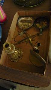 lot 10211 image: brass candle holder - other brass and silver items