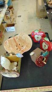 lot 10249 image: apple items - bowl - birdhouse - more