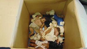 lot 10278 image: box of vintage baby dolls