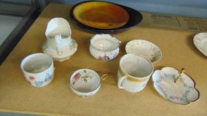 lot 10299 image: vintage tea cups - pitchers - plates