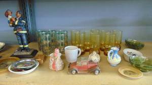 lot 10304 image: huge lot - vases - fireman statue - saucers - pitchers