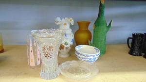 lot 10305 image: cut glass vase - floral vase - china
