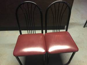 lot 1036 image: Maroon Chairs x2