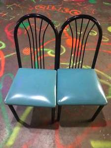 lot 1072 image: Blue Chairs x2