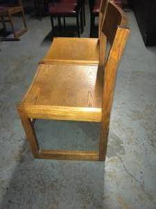 lot 1093 image: Wooden Chairs x2