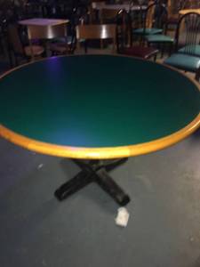 lot 1005 image: Large Circular Green Table