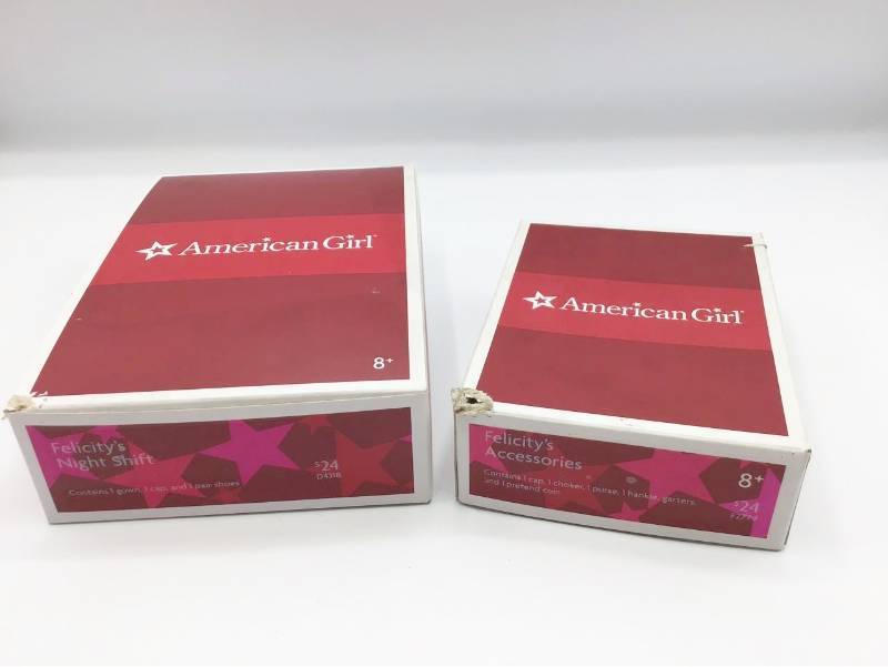lot 1010 image: American Girl Felicity��s Accessories and Felicitys Night Shift - both New in Box