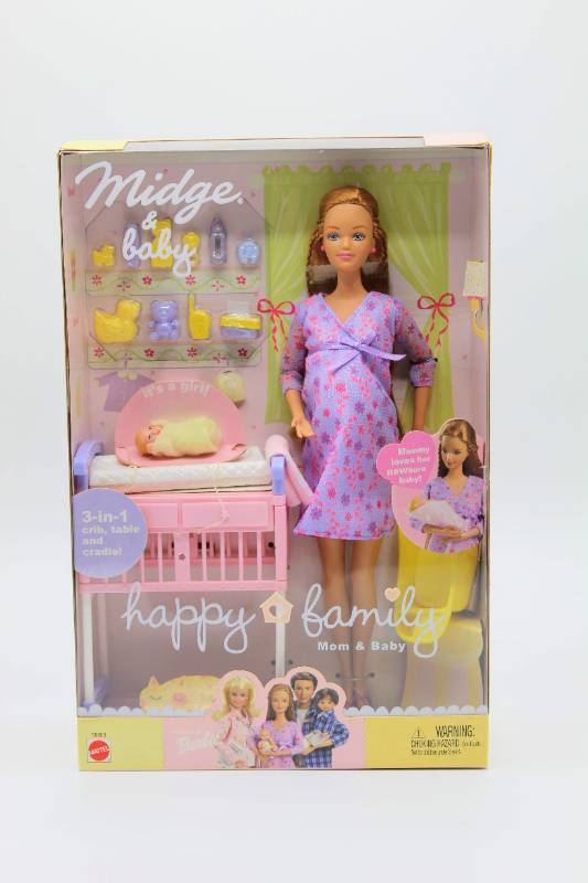 lot 1024 image: Mattel Barbie Midge & Baby Happy Family Pregnant Doll No. 56663 NRFB