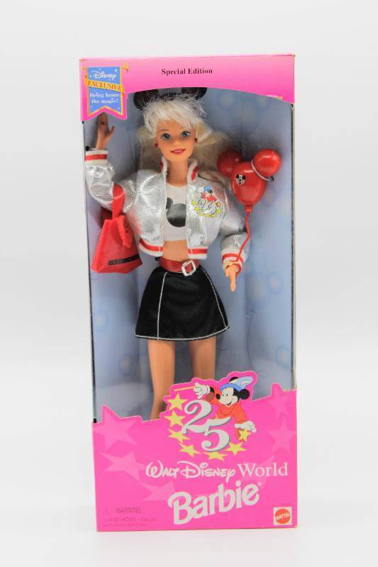 lot 1031 image: Mattel 1994 Barbie 25th Anniversary Walt Disney World Exclusive Special Edition No. 16525 NRFB