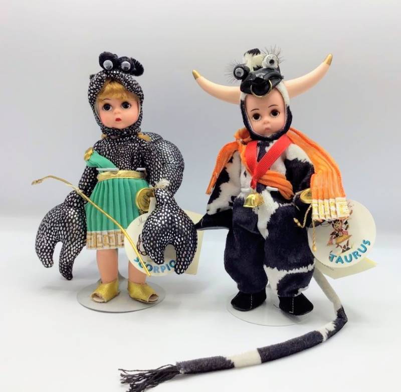 Madame Alexander Dolls Taurus and Scorpio from The Zodiac Collection, Collector's Estate Auction - Waterford, American Girl Furniture & Dolls,  Madame Alexander, Barbie, Effanbee, Lenci and More!