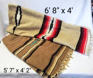 lot 110 image: Lot of 2 Saddle Blankets - 57 x 42 and 68 x 4