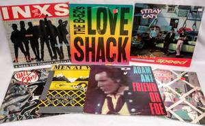 lot 142 image: 7 Awesome Albums from the 1980s  INXS, The B-52s, Stray Cats, Hall & Oats, Men at Work, Adam Ant & Spyro Gyra