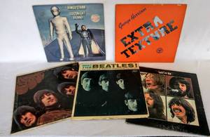 lot 5415 image: Ringo Starr, George Harrison & 3 Beatles Albums - Rubber Soul, Meet the Beatles & Let it Be