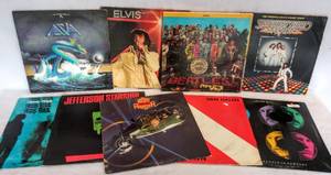 lot 5419 image: Lot of 9 Notorious Vintage Albums  ASIA, Beatles, Cheap Trick, Jefferson Starship, & More